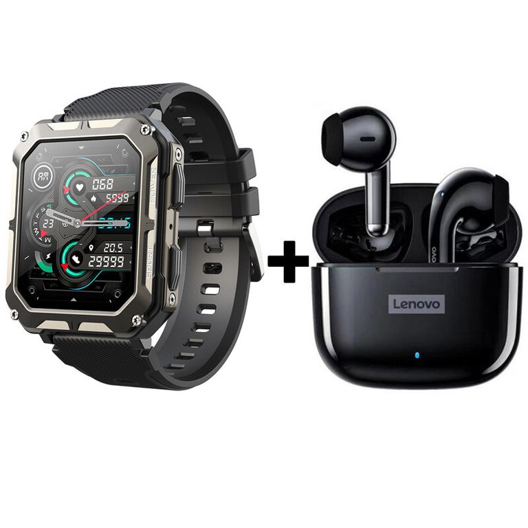 Audífonos Bluetooth LP40 PRO y Reloj Inteligente C20 PRO