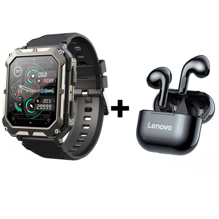 Audífonos Bluetooth LP40 y Reloj Inteligente C20 PRO
