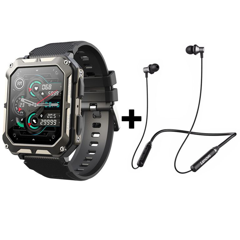 Audífonos Bluetooth HE05 y Reloj Inteligente C20 PRO