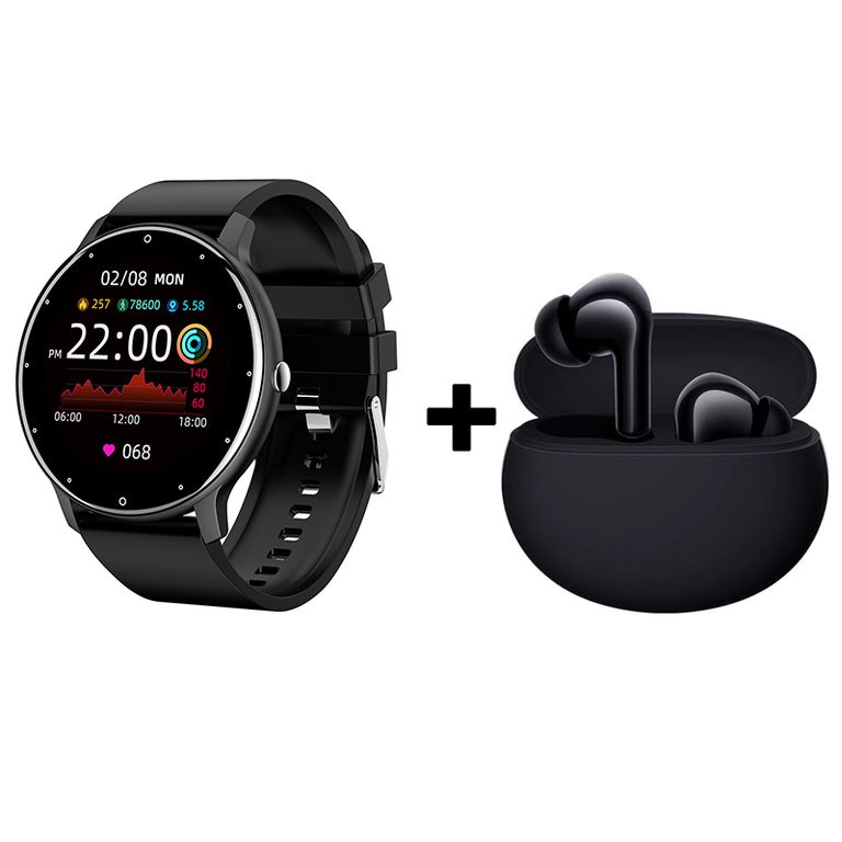 Audífonos Bluetooth Redmi Buds 4 Active y Reloj Inteligente ZL02-Negro