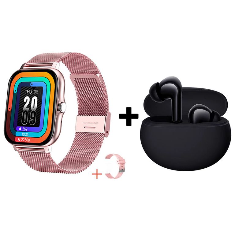 Audífonos Bluetooth Redmi Buds 4 Active y Reloj Inteligente Y13-Rosa
