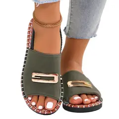 TIOZONEY - Sandalias planas para mujer