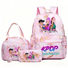 TIOZONEY - Juego de mochila escolar Kpop Las Guerreras K-pop Huntrix Cazadoras de demonios