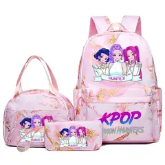TIOZONEY - Juego de mochila escolar Kpop Las Guerreras K-pop Huntrix Cazadoras de demonios