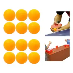 GENERICO - Pelotas para Ping Pong en Color Anaranjado x 12 Unidades