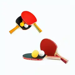 GENERICO - 2 Raquetas de Ping Pong + 3 pelotas de Ping Pong