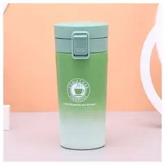 ZIMRAHYG - Taza De Café De Acero Inoxidable Taza De Agua Caliente 380ml Verde Blanco