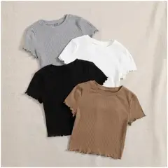 ROSUE - Polos Basicos top básico Rib Pack x4