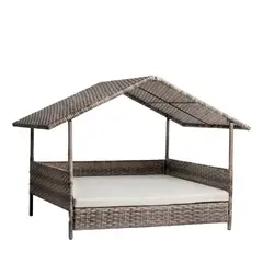 PELUDINES - Casa Para Perros Exterior Grande 84x69x71cm Con Cojin