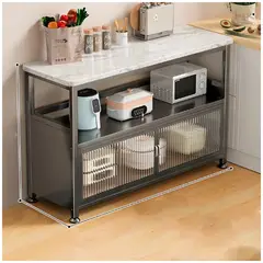 GENERICO - Estante organizador tipo mesa de 3 niveles gris