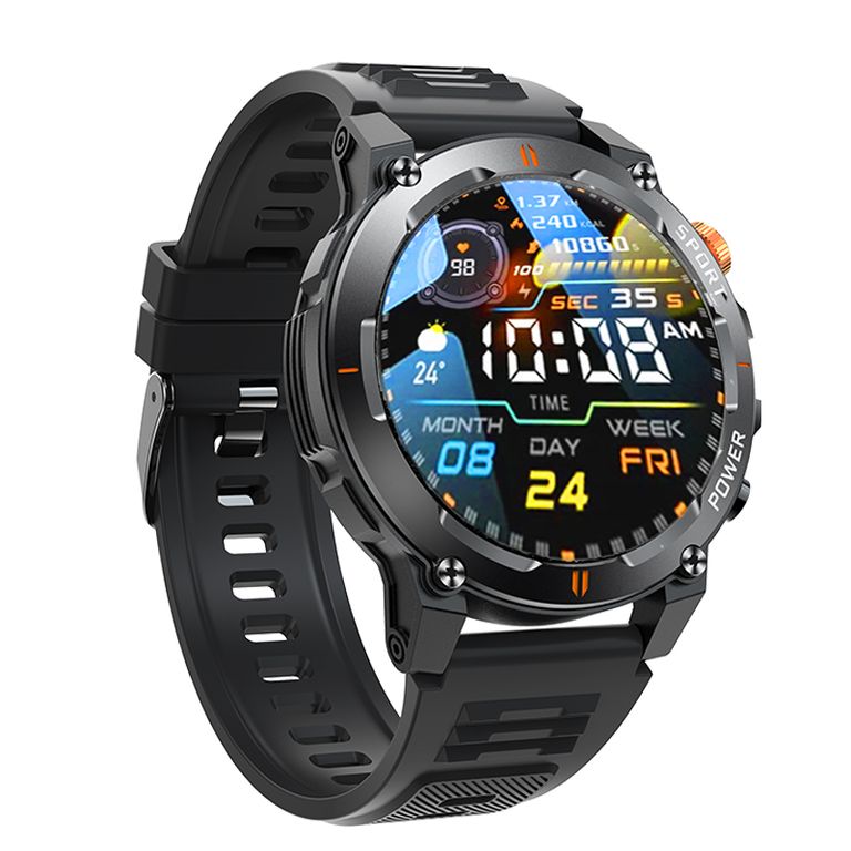 Reloj Inteligente Toumi GT-R Militar Ip68 Pantalla 152 - Negro