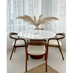 STIL NOVO - JUEGO DE COMEDOR 4 SILLAS ORLAND NOGAL