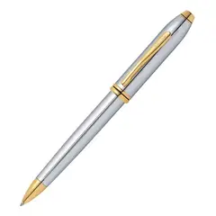 CROSS - Bolígrafo Towsend Cromado con Apliques en Oro 23K