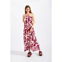 LUVARO - Vestido Halter Abertura