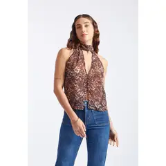 LUVARO - Blusa Halter Boho