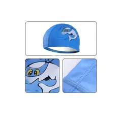 GENERICO - GORRO ELASTICO DE NATACIÓN NIÑOS- AZUL DELFINES