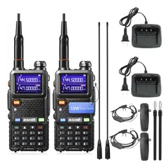 SANC - Combo Radio Walkie Talkie SANCI 10W de Alta Potencia - Multibanda Largo Alcance con Pantalla y Carga USB-C