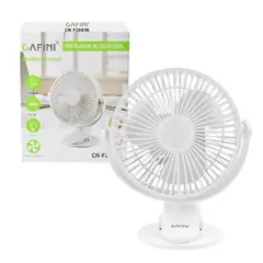 CAFINI - Ventilador Lampara de Escritorio Portátil Luz LED y Batería Recargable USB