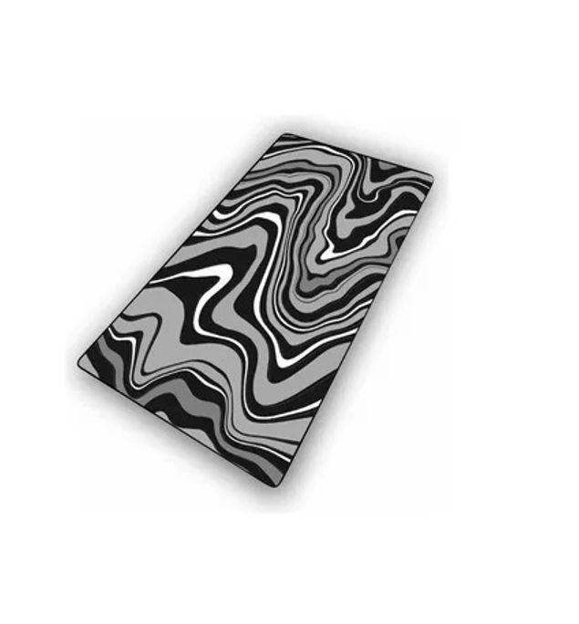 PAD MOUSE XL CROMADO BLANCO CON NEGRO 40X90CM