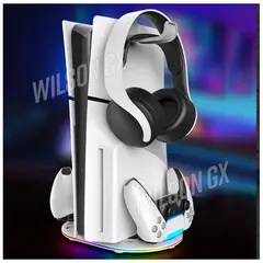 GENERICO - Base De Carga Dual Y Refrigeración Rgb Cooler Play 5 Slim