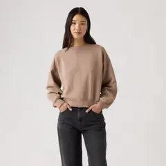 LEVIS - Polerón Mujer Vintage Boxy Sweatshirt Café