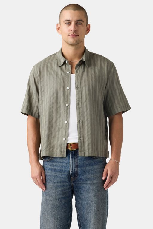 Camisa Hombre Ss Lama Crop Shirt Verde