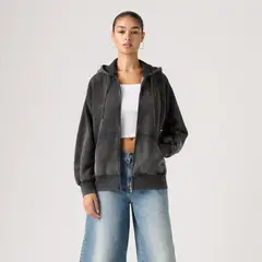 LEVIS - Polerón Mujer Vintage Oversized Fz Hoodie Negro