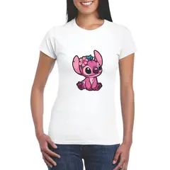 GENERICO - Polo Mujer diseño Angel - Blanco