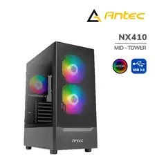 GENERICO - CASE COMPUTER ANTEC NX410 BLACK RGB VIDRIO TEMPLADO