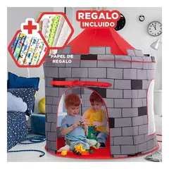 GENERICO - Tienda de Campaña Niño MG-801 Casa Juegos de Rojo Y+Papel Regalo