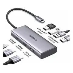 UGREEN - Adaptador Multipuerto Hub Tipo C 7 en 1 HDMI 4K 30HZ CM498 35897