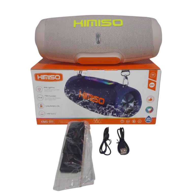 PARLANTE BLUETOOTH KIMISO KMS-311 CREMA 30W CON LUCES RGB