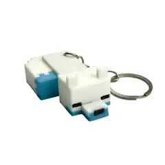 GENERICO - Llavero de Zorro Blanco 6x3x2cm