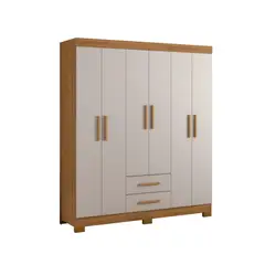 LOAGO - ROPERO 6 PUERTAS 2 CAJONES NT-5130 + ARMADO GRATIS