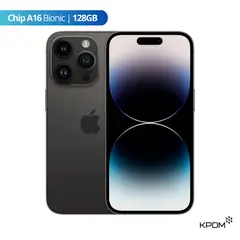 APPLE - Celular iPhone 14 Pro 128GB Negro Espacial eSIM Seminuevo Grado A