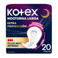 GENERICO - Toalla Femenina Kotex Nocturna Tela Con Alas x20 UN