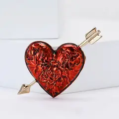 KAST PE - Broche Pin de corazón Eros - Rojo