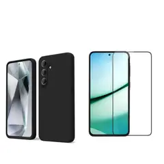 SPACE - CASE SILICONA PARA SAMSUNG S24 FE + MICA NEGRO