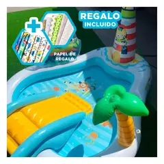 GENERICO - Pileta Inflable Intex Pesca Alto 99 cm Celeste Y+Papel Regalo