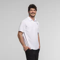 WILSON - Polo Slam Zip Blanco Hombre