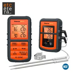 THERMOPRO - Termómetro de parrilla y cocina digital con monitoreo remoto TP08C doble sonda
