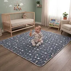 GENERICO - ALFOMBRA DE JUEGOS PLAY MAT PARA BEBÉ MODELO BABY SAFARY 180 X 200 CM