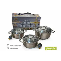 GENERICO - OLLA DE ACERO INOXIDABLE HAUS ROLAND