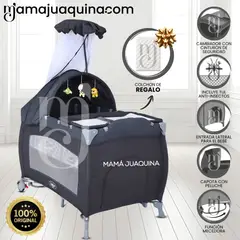 BABY - Cuna Corral «VIENA STOKKER PRO» 2 en 1 con Colchón Gray