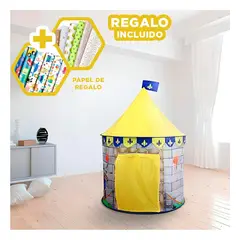 GENERICO - Tienda de Campaña Niño MG-801 Casa Juegos de Amarillo Y+Papel Regalo