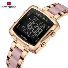 NAVIFORCE - Reloj NF5057 Digital Correa Acero Para dama