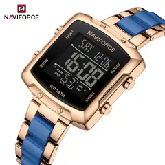 NAVIFORCE - Reloj NF5057 Digital Correa Acero Para dama