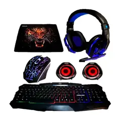 HALION - KIT GAMER 5 EN 1 RACER TECLADO+MOUSE CLABLE+AUDIFONO