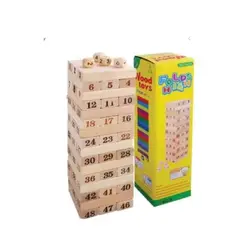 GENERICO - JUEGO DE MESA FAMILIAR JENGA DE MADERA