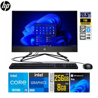 HP - All in One (21.5″ Full HD) con Intel Core i5 de 10.ª Gen, 8 GB RAM y 256 GB SSD